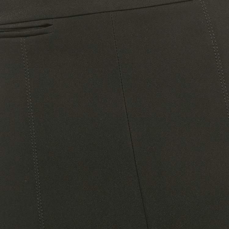 Pre Owned Elisabetta Franchi Black Drill Jersey Trousers L