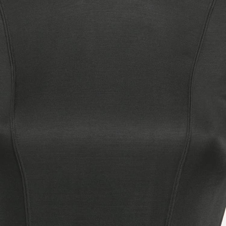 Pre Owned Elisabetta Franchi Black Jersey Open back Midi Dress M