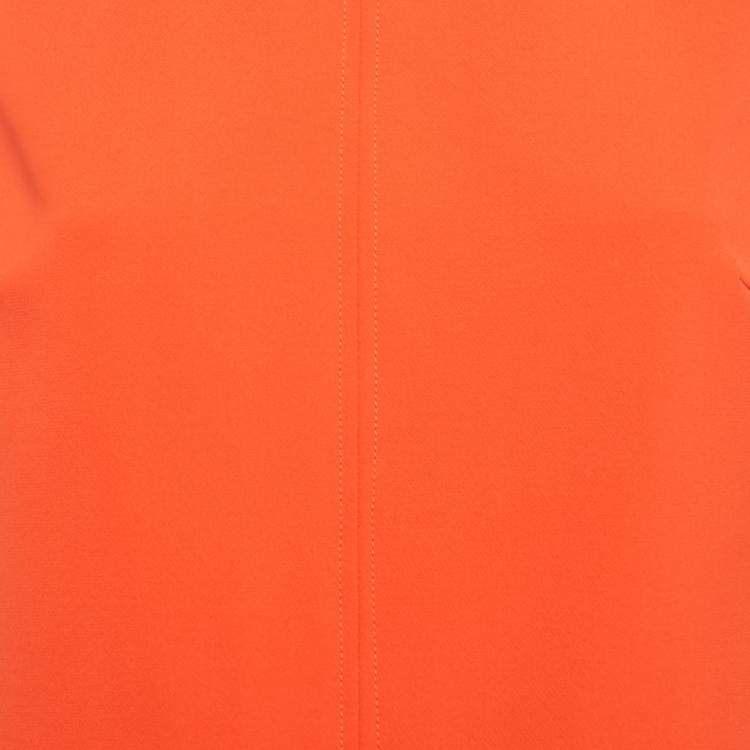Pre Owned Elisabetta Franchi 20th Anniversary Orange Crepe Shift Dress M