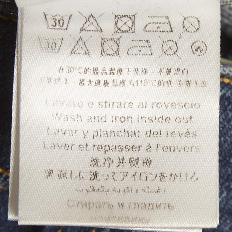 Pre Owned Elisabetta Franchi Blue Faded Denim Skinny Jeans M/Waist 28"