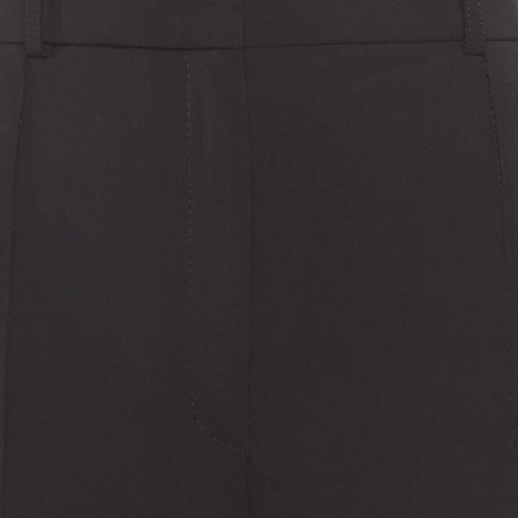 Pre Owned Elisabetta Franchi Black Crepe Trousers L