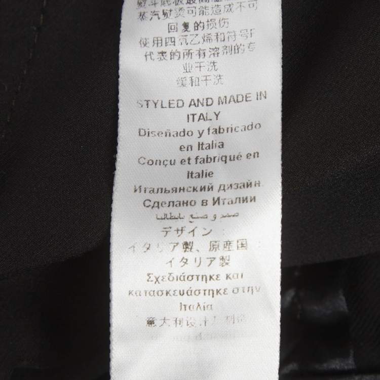 Pre Owned Elisabetta Franchi Black Crepe Trousers L