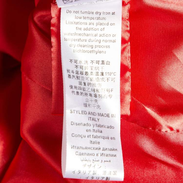 Pre Owned Elisabetta Franchi Coral Pink Crepe Peplum Short Jacket M