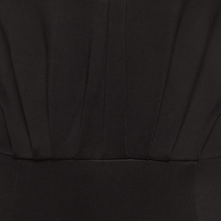 مملوكة مسبقًا Elisabetta Franchi Black Jersey Cut-Out Bodysuit S