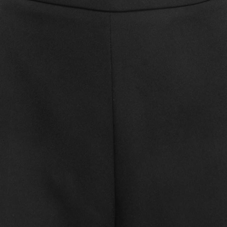 Pre Owned Elisabetta Franchi Black Crepe Side Slit Culottes M