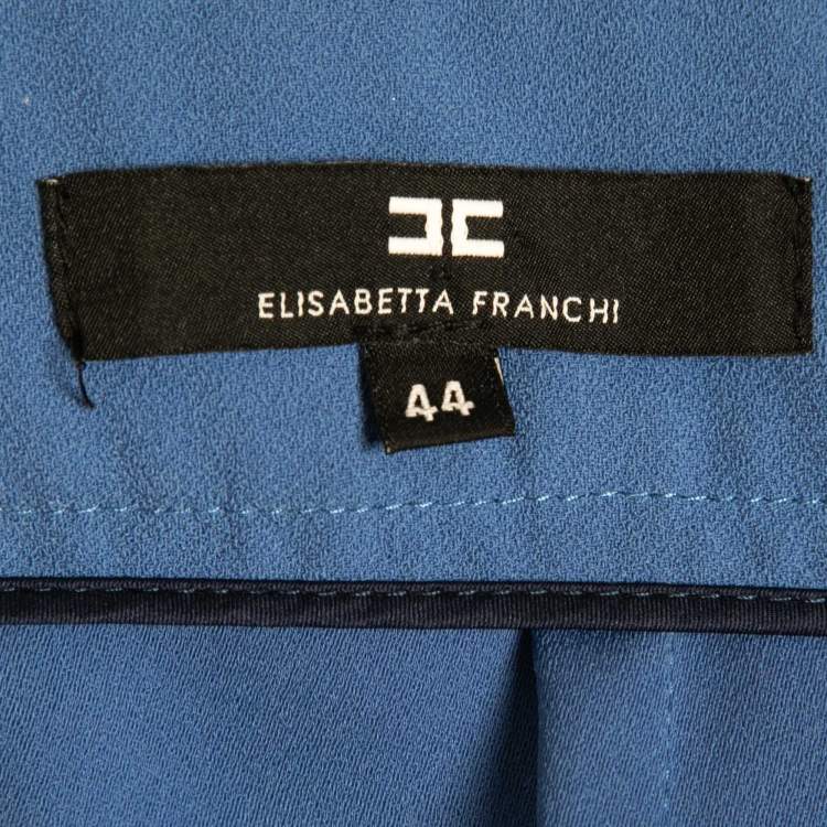 Pre Owned Elisabetta Franchi Blue Crepe Culottes M