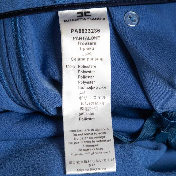 Pre Owned Elisabetta Franchi Blue Crepe Culottes M