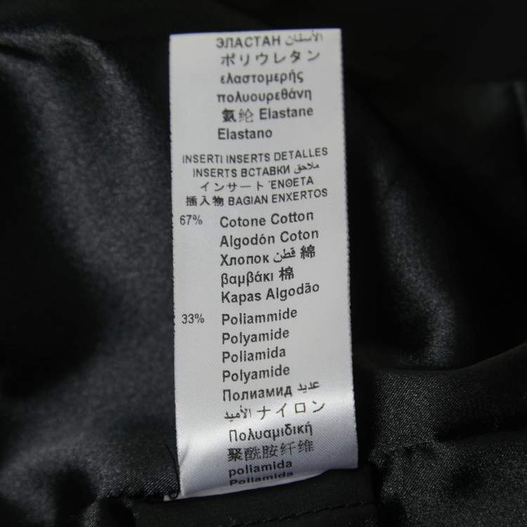 Pre Owned Elisabetta Franchi Black Nylon Satin Trimmed Tailored Blazer S