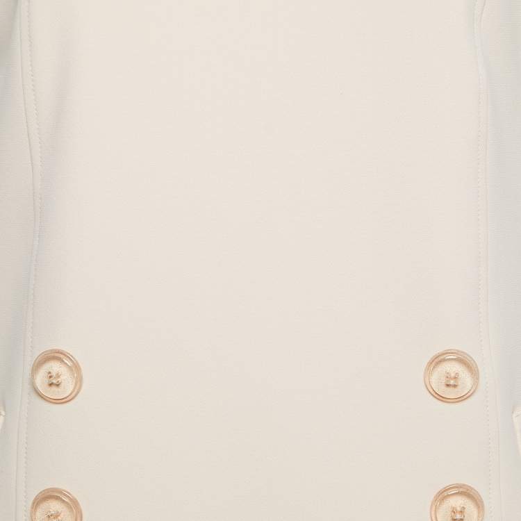Pre Owned Elisabetta Franchi Light Pink Crepe Chain Detailed Sleeveless Mini Dress S