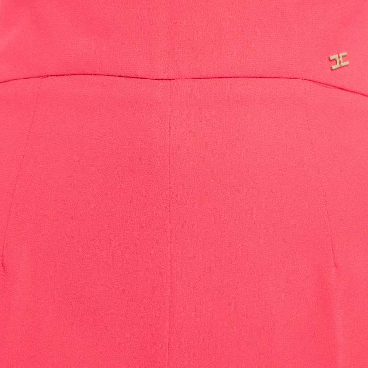 Pre Owned Elisabetta Franchi Fuchsia  Pink Crepe Trousers S