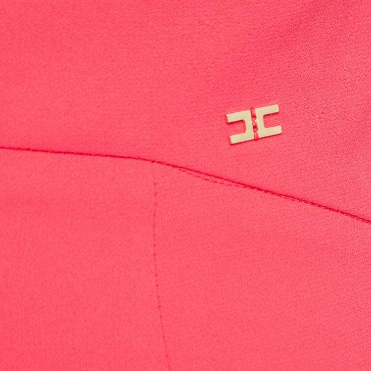 Pre Owned Elisabetta Franchi Fuchsia  Pink Crepe Trousers S