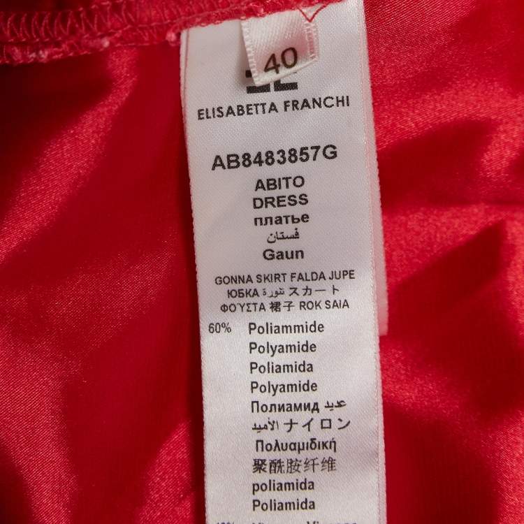 مملوكة مسبقًا Elisabetta Franchi Pink Lace and Crepe Detachable Waist Mini Dress S