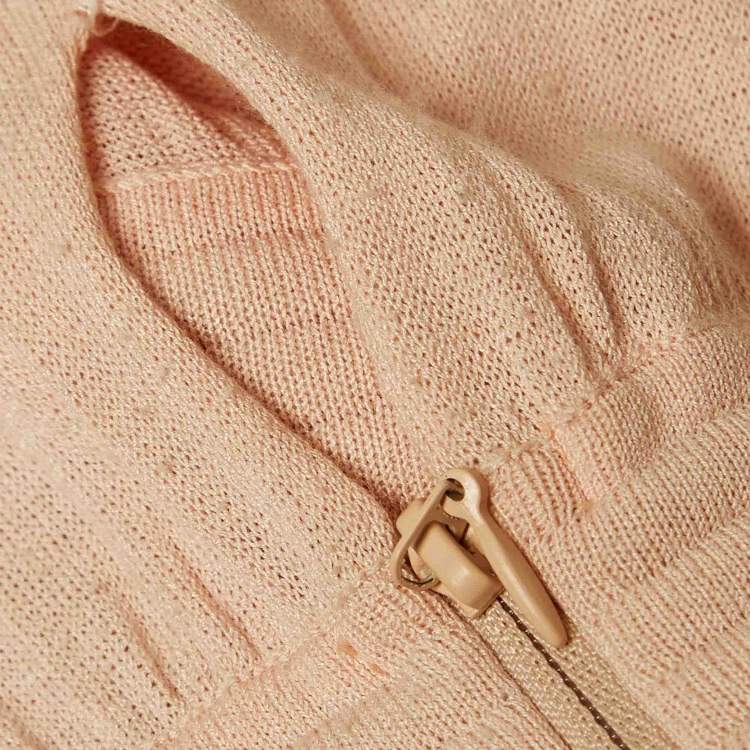 Pre Owned Elisabetta Franchi Pink Knit Short Dress M