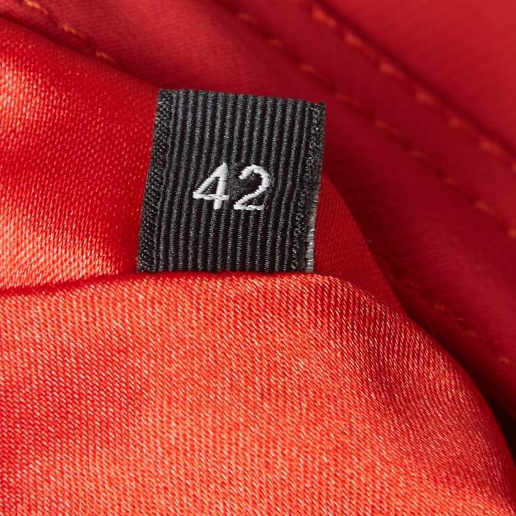 Pre Owned Elisabetta Franchi Red Polyamide Fringed Mini Dress M