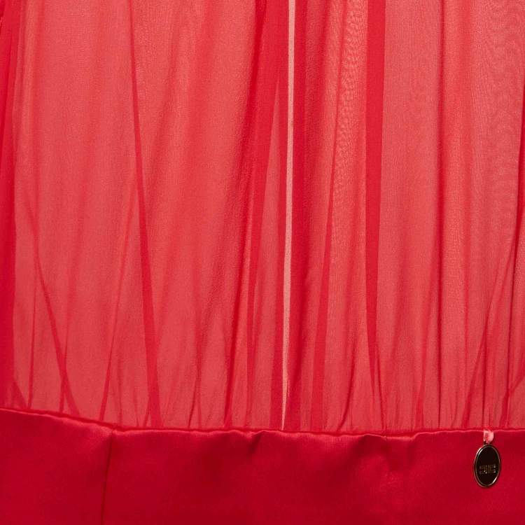Pre Owned Passepartout Dress By Elisabetta Franchi Pink Silk and Satin Mini Dress S