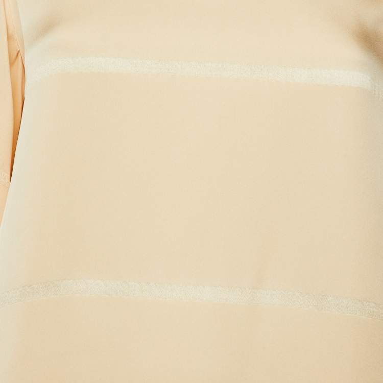 Pre Owned Elisabetta Franchi Beige Silk JesperTop XS 