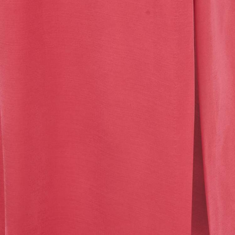 Pre Owned Elizabeth and James Pink Jersey Maxi Dress L