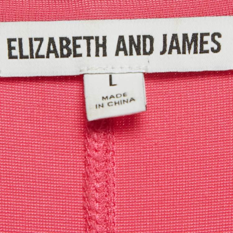 Pre Owned Elizabeth and James Pink Jersey Maxi Dress L