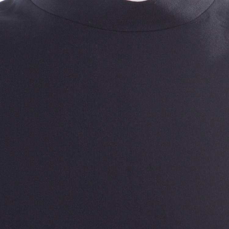 Pre Owned Elizabeth & James Navy Blue Stretch Ponte Knit Avita Crop Top S