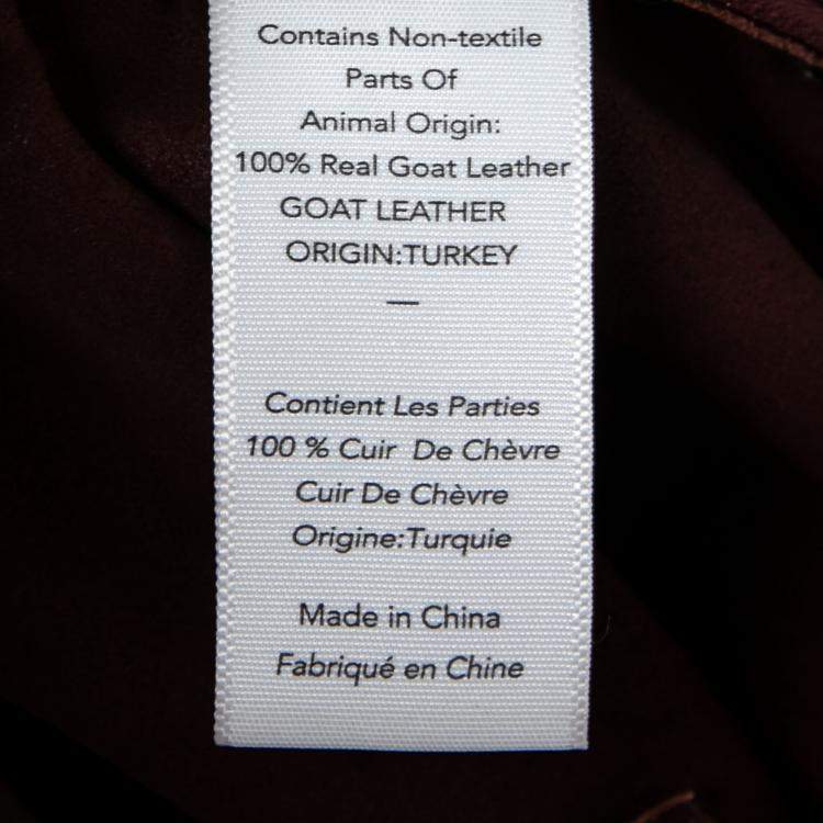 Pre Owned Elizabeth and James Brown Goat Leather Fringed Hem Jaxson Skirt S