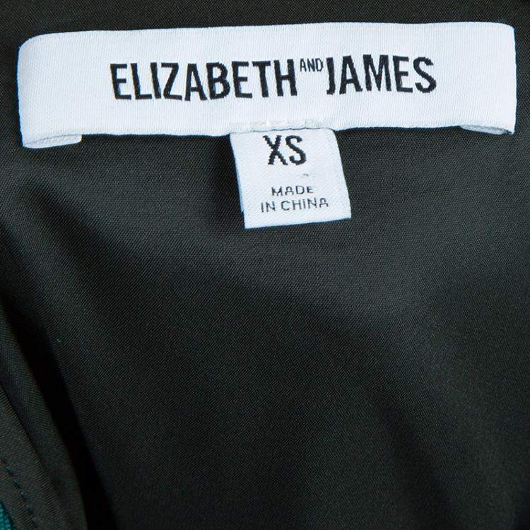 Pre Owned Elizabeth and James Sea Green Mesh Insert Sleeveless Dress XS