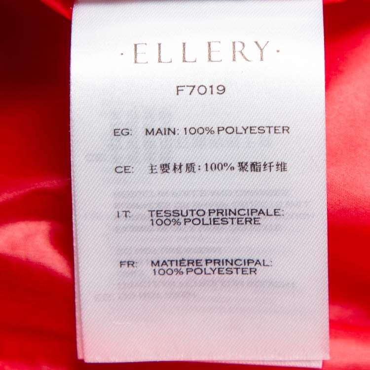 Pre Owned Ellery Red Synthetic Belted Le Strange Trench Coat M