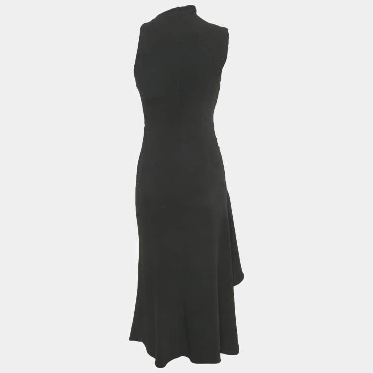 Pre Owned Elliatt Black Crepe High Neck Giovanna Dress XS