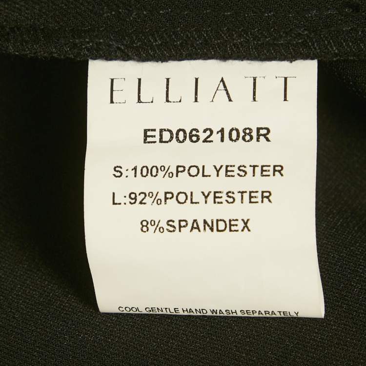 Pre Owned Elliatt Black Crepe High Neck Giovanna Dress XS