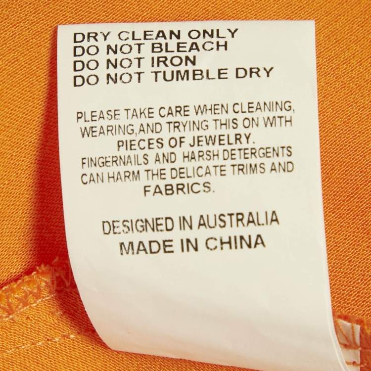 Pre Owned Elliatt Orange Satin Ring Detail Asymmetric Maxi Dress XXS