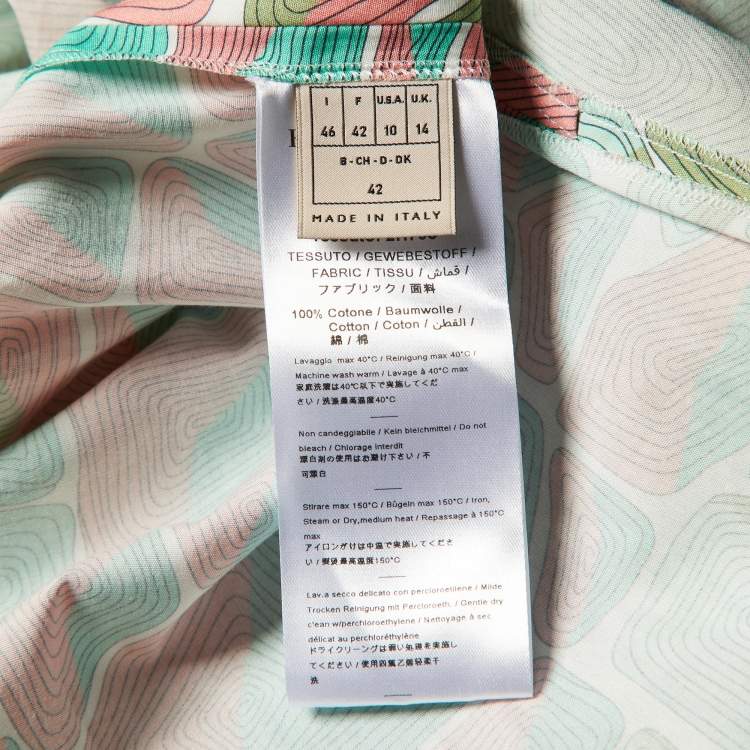 Pre Owned Emilio Pucci Multicolor Printed Cotton Maxi Dress L