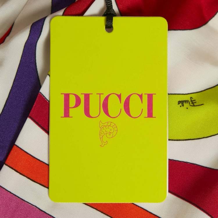 Pre Owned Emilio Pucci Multicolor Printed Jersey Mini Dress M