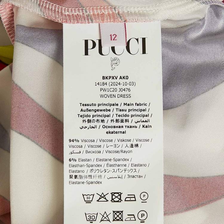 Pre Owned Emilio Pucci Multicolor Printed Jersey Mini Dress M
