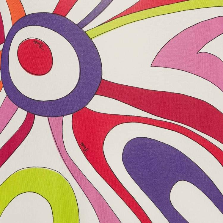 Pre Owned Emilio Pucci Multicolor Printed Jersey Mini Dress M