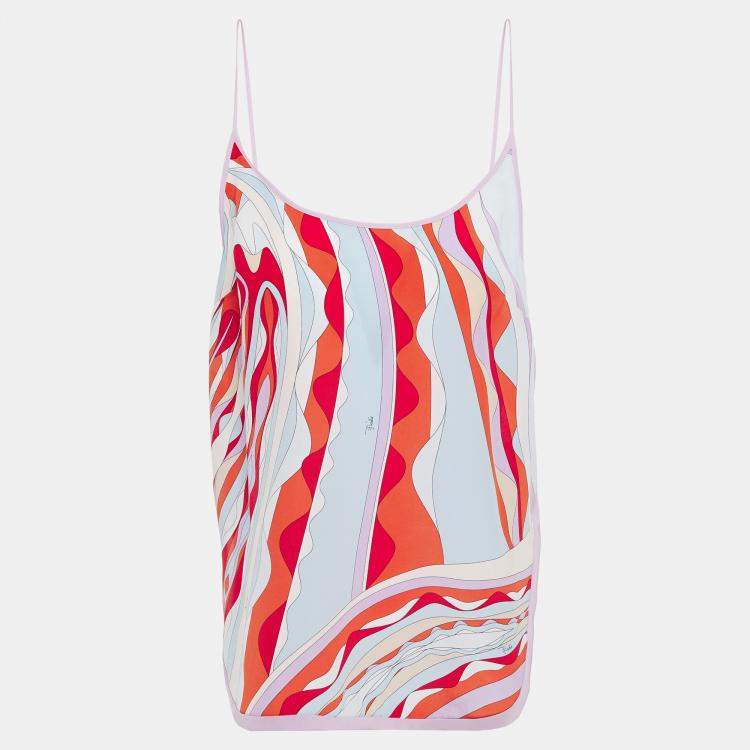 Pre Owned Emilio Pucci Silk Sleeveless Top 38