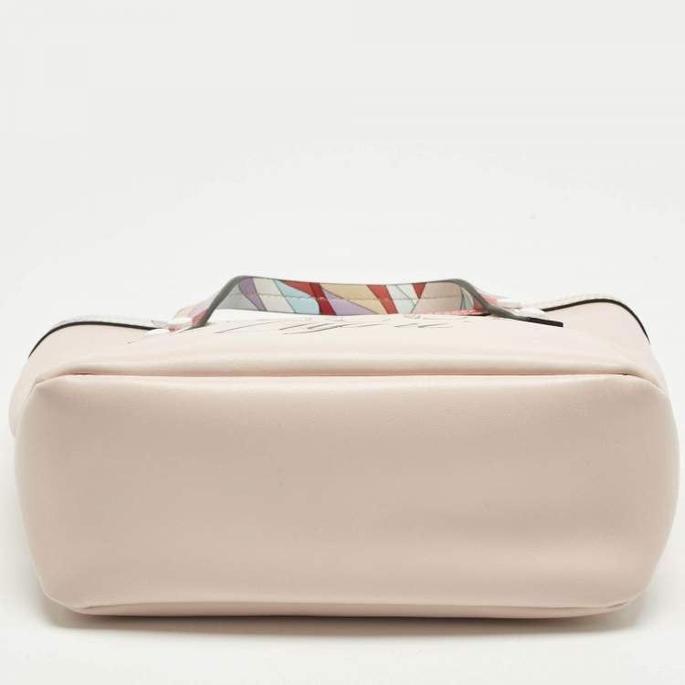 Pre Owned Emilio Pucci Pink/Multicolor Leather Capri Tote