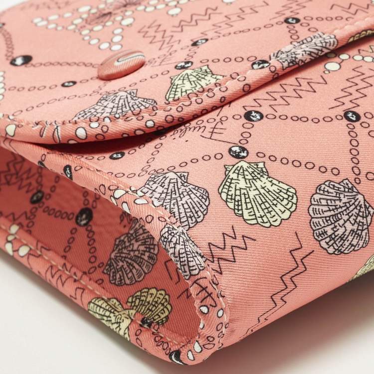 Pre Owned Emilio Pucci Multicolor Printed Fabric Flap Pouch 