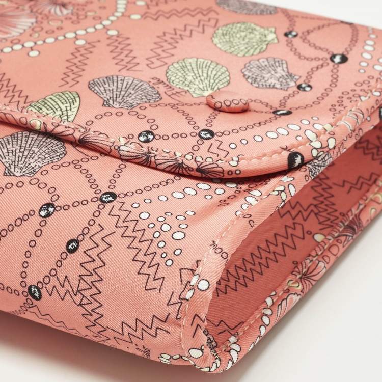 Pre Owned Emilio Pucci Multicolor Printed Fabric Flap Pouch 