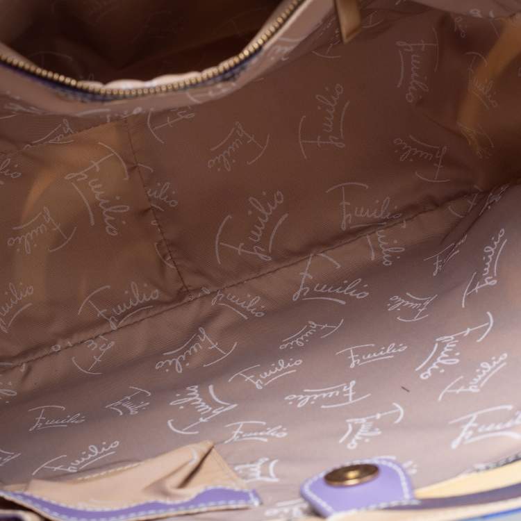 Pre Owned Emilio Pucci Multicolor Printed Coated Canvas Tote