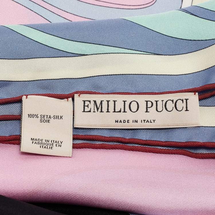 Pre Owned Emilio Pucci Multicolor Mirei Print Silk Scarf 