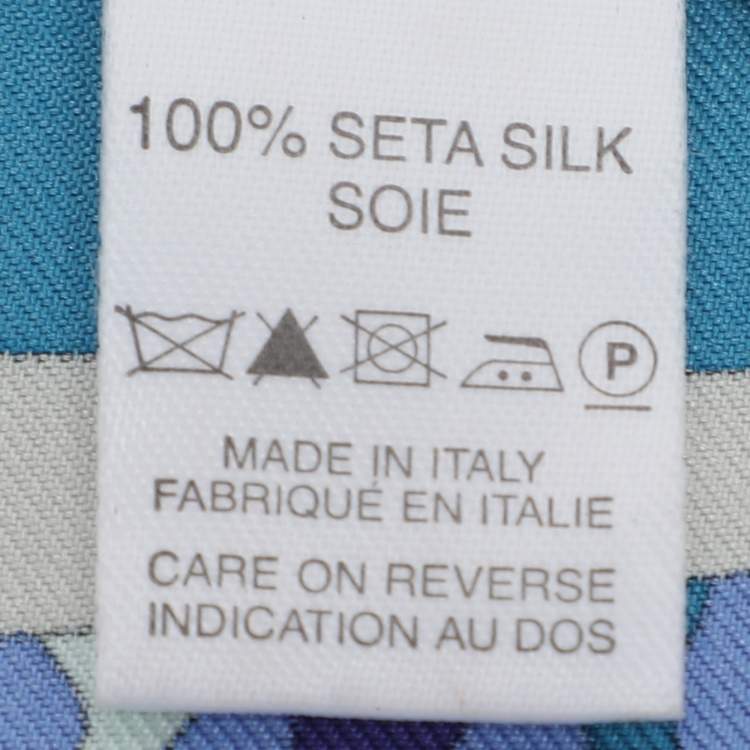 Pre Owned Emilio Pucci Multicolor Printed Silk Square Scarf