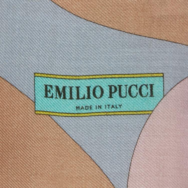 Pre Owned Emilio Pucci Multicolor Cashmere Blend Square Scarf 