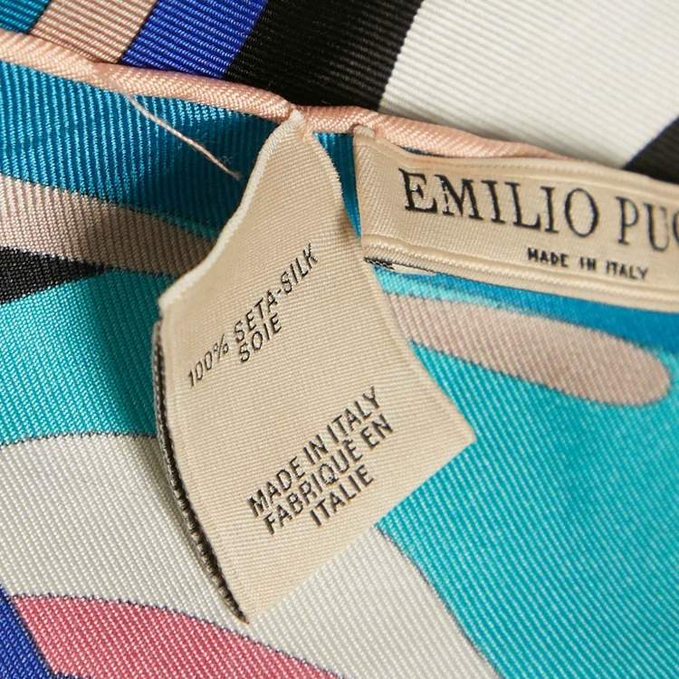 Pre Owned وشاح إيميليو بوتشي حرير مطبوع متعدد الألوان