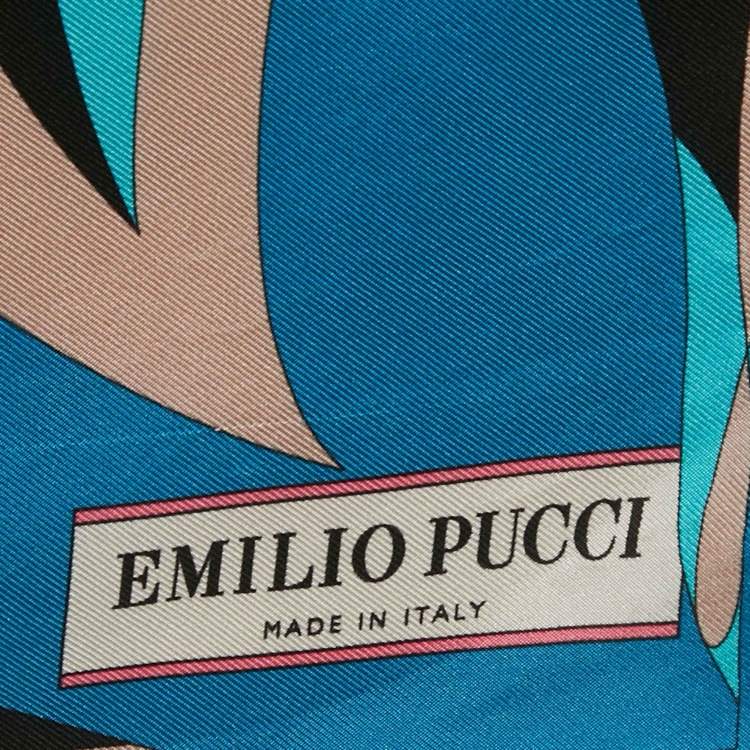 Pre Owned وشاح إيميليو بوتشي حرير مطبوع متعدد الألوان