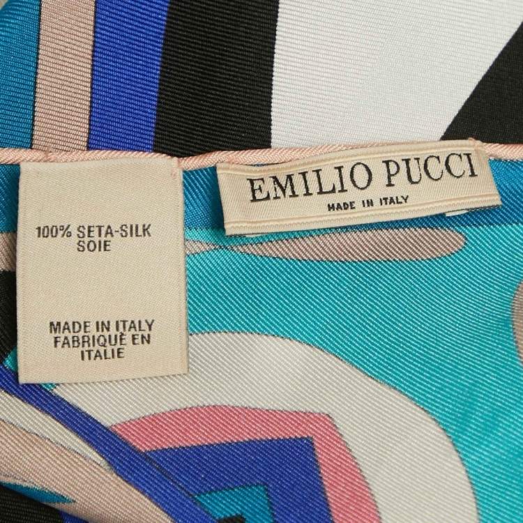 Pre Owned وشاح إيميليو بوتشي حرير مطبوع متعد د الألوان