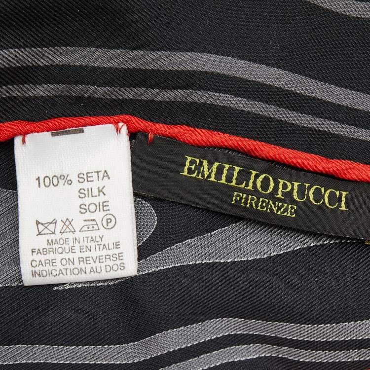 Pre Owned Emilio Pucci Multicolor Printed Silk Square Scarf