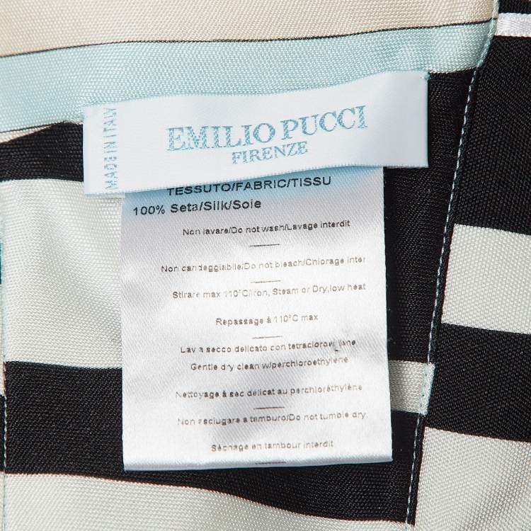 Pre Owned Emilio Pucci Multicolor Silk Beaded Halter Neck Short Dress M