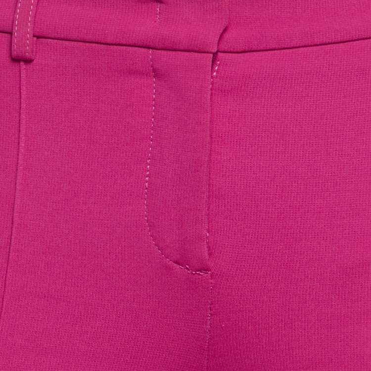Pre Owned Emilio Pucci Pink Jersey Pintuck Detail Trousers S