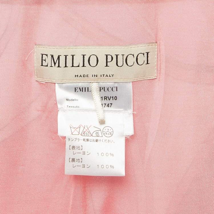 Pre Owned Emilio Pucci Multicolor Printed Knee-Length Skirt S