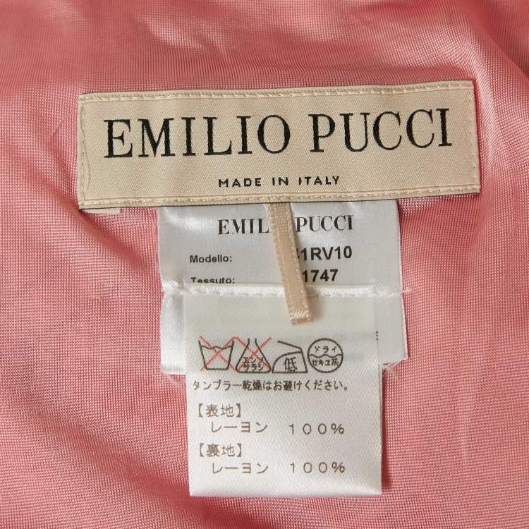 Pre Owned Emilio Pucci Multicolor Printed Knee-Length Skirt S