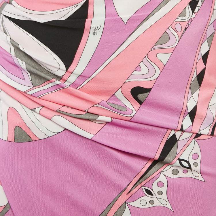 Pre Owned Emilio Pucci Multicolor Printed Knee-Length Skirt S